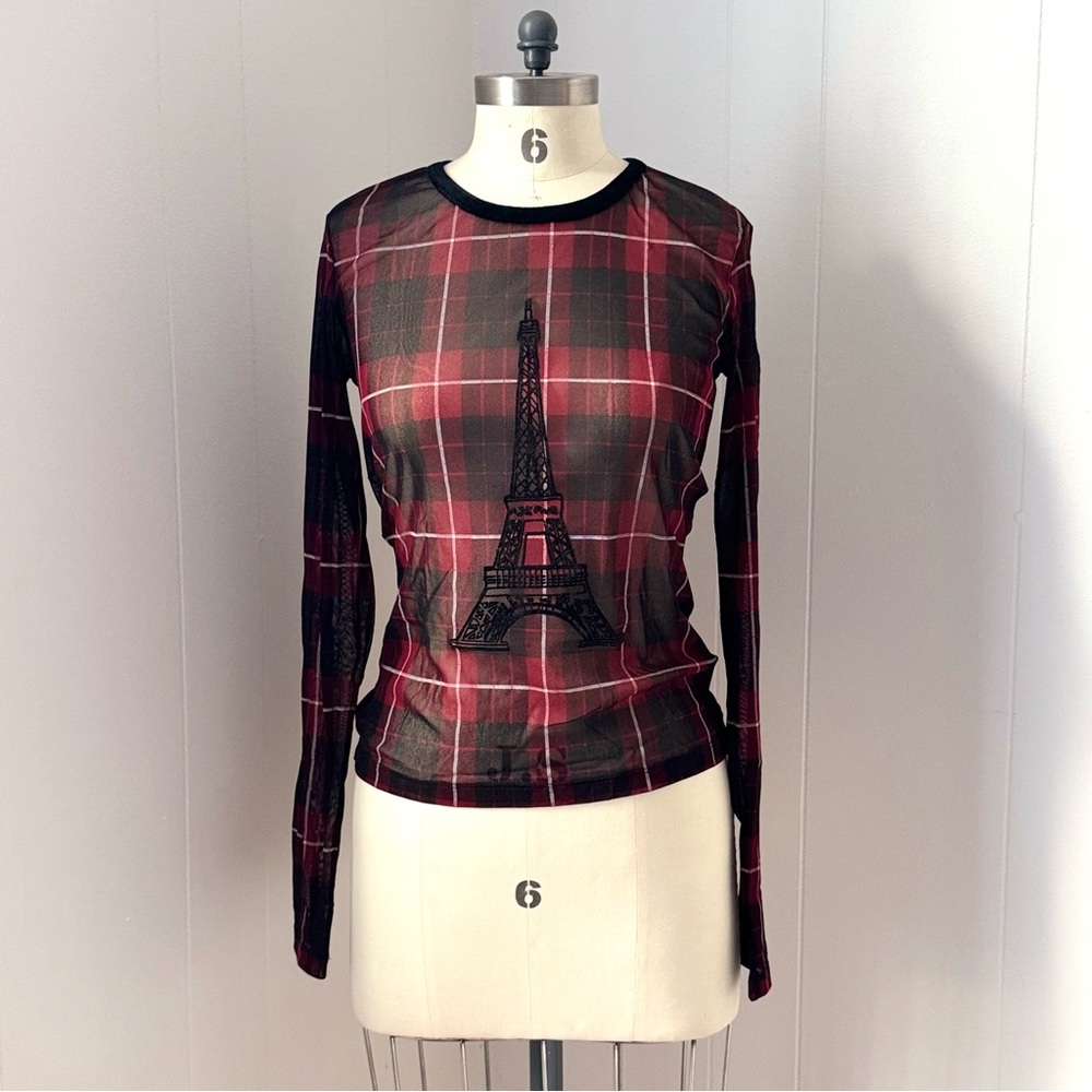 Jean Paul Gaultier "Eiffel Tower" Mesh Top - Picture 1 of 4